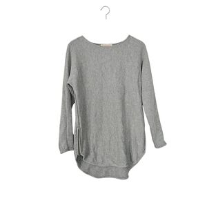 Michael Kors Gray Scoop Neck Long Sleeve Sweater